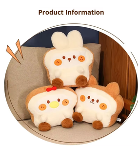 Almohada de Peluche Transformable con Forma de Galleta - Adorable Muñeco de Animal de Dibujos Animados: Conejo, Cachorro, Pollito - Decoración para el Hogar - Product Image 6