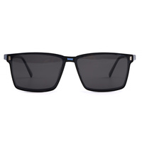 Lunettes de soleil polarisées à clip magnétique pour myopie, montures optiques rectangulaires en TR90 et acétate, faible MOQ