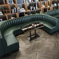 Mobilier moderne pour hôtel commercial, café, restaurant, restauration rapide : banquette carrée en bois, table et chaises