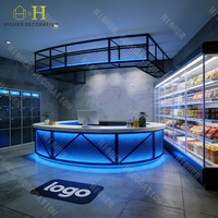 Comptoir de bar élégant et ergonomique pour café, internet et jeux, avec mobilier de bar inclus