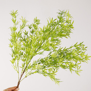 Feuilles et herbes de bambou artificielles, 60 cm de haut, plantes décoratives d'intérieur pour mariage, verdure en plastique pour la maison et les événements - Product Image 1