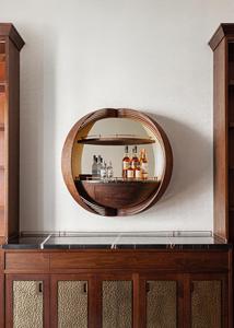 High-end Luxury <b>Wall</b>-<b>mounted</b> Spherical Bar <b>Cabinet</b> Integrated Wine Racks and Glass Holder <b>Display</b> for Villa Q Are You Trading - Product Image 4
