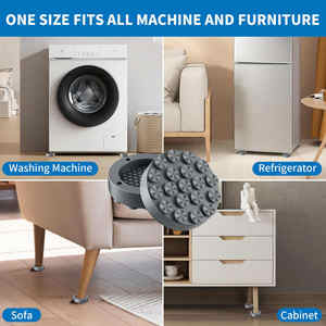 Patins anti-vibrations personnalisés pour lave-linge et sèche-linge électriques, base en plastique pour pieds, anti-vibrations et anti-déplacement - Product Image 3