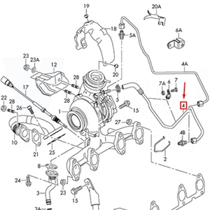 Tubo de aceite del turbocompresor de las piezas del motor 03G145771R para AUDI A3, VW <span class=keywords><strong>CADDY</strong></span>, SEAT ALTEA XL (5P5, 5P8), SKODA SUPERB II Estate (3T5) - Product Image 6
