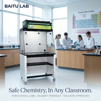 Hotte de laboratoire sans conduit, mini hotte à flux laminaire portable de table pour l'école et le laboratoire, sans conduit d'évacuation