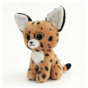 Customized Big Gold Glitter Eyes <b>Large</b> Black Trim Ears Wild Cheetah Print Kitty <b>Stuffed</b> <b>Animal</b> Gift for Kids - Product Image 4
