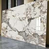 Panel de PVC con Aspecto de Mármol, Impermeable y Flexible, Panel de Pared Interior, Panel de Pared Decorativo de Fibra de Bambú para Hogar y Hotel
