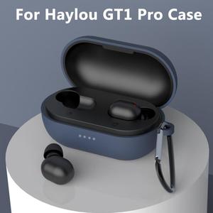 Housse en silicone pour écouteurs sans fil anti-rayures <span class=keywords><strong>Haylou</strong></span> pour <span class=keywords><strong>Haylou</strong></span> <span class=keywords><strong>GT1</strong></span> <span class=keywords><strong>PRO</strong></span> TWS sacs de boîte de charge avec crochet - Product Image 3