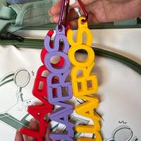 Porte-clés Lettre, Décoration de Sac à Dos, Pendentif en Caoutchouc PVC, Cadeau Unique et Créatif en Silicone pour Sac