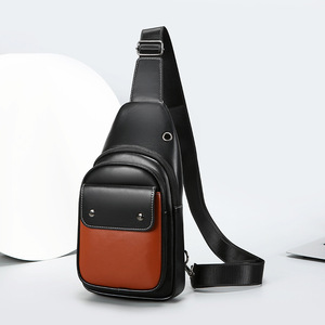 Bolso bandolera de cuero PU para hombre, estilo vintage, con cremallera, para uso diario, venta al por mayor. - Product Image 3