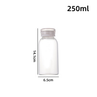 Bouteille en verre borosilicate haute résistance anti-fuite réutilisable transparente avec couvercle coloré – 250 ml, 500 ml, 750 ml, 1000 ml