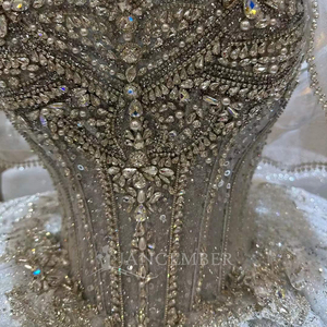 Jancember JJ95 Robe de mariée bouffante de mariage Empire chérie brillante - Product Image 5