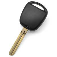 Vehicle 2 Buttons Black Key Replacement Fob Auto Remote Car Key Shell with Toy43blade