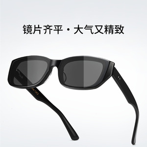 Men's Oval Sunglasses P1007 Acetate Beta Titanium Hinge UV400 Protection <b>Black</b> <b>Frame</b> - Product Image 4