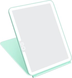 Siêu mỏng xách tay LED thắp sáng gương trang điểm 3 chế độ màu sắc & Dimmable USB sạc nhỏ gọn Vanity du lịch gương cho đám cưới - Product Image 4