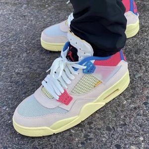 <span class=keywords><strong>Chaussures</strong></span> de basketball électriques Putian <span class=keywords><strong>AJ4</strong></span> Authentic Black for White Sail en cuir synthétique, rehaussantes, Paris Saint-Germain - Product Image 2