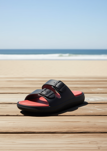 Sandali Unisex in EVA con Doppio Cinturino, Comodi, Estivi, a Punta Aperta, Tinta Unita, con Fibbia - Product Image 2