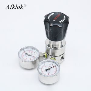 Regolatore di Pressione AFKLOK in Acciaio Inox 316L di Alta Qualità, Regolatore Gas ad Alto Flusso per Argon, Ossigeno, Acetilene, 1/4\" NPT, Sistema Gas Industriale - Product Image 1