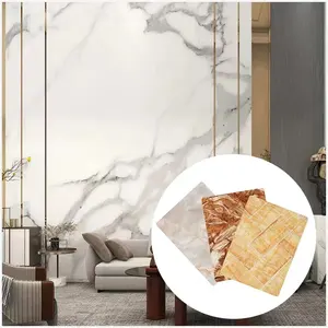 Pannello di parete del PVC di marmo di vendita calda di Amazon e bordo impermeabile della stampante UV per la decorazione del soffitto
