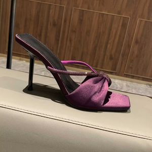 Sandalias de Tacón Alto con Punta Abierta y Lazo, Elegantes y Sensuales, para Mujer, para Fiestas de Verano, Sandalias de Exterior para Mujer - Product Image 5