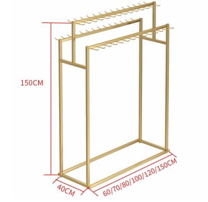 Supermarket Mop Broom <strong>Display</strong> <strong>Rack</strong> Eco-Friendly for Durable Anti-Rust <strong>Hanging</strong> Storage Shelf for Hardware Store - Product Image 1
