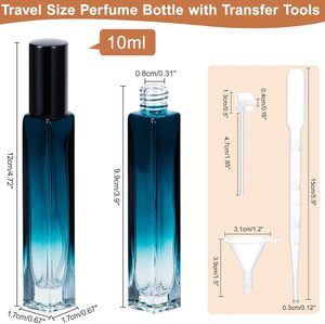 Flacon roll-on carré en verre rose/café de 8 ml pour parfum et huiles essentielles avec sérigraphie et fond épais - Product Image 2