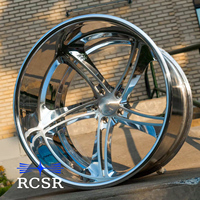 Jantes RCSR Deep Dish Big Lip Design 18-20 22 24 26 pouces, finition brossée chromée, roues forgées personnalisées pour Chevy Oldsmobile Cutlass