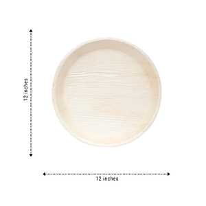 Platos y platos redondos de hoja de palma Areca de 12 pulgadas para el suministro mundial de la India - Product Image 2