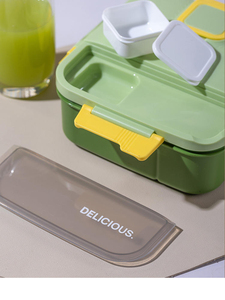 Nouvelles boîtes à lunch en plastique de qualité alimentaire avec couverts, compartiments hermétiques indépendants, vente en gros de boîtes à lunch pour 2026 - Product Image 5