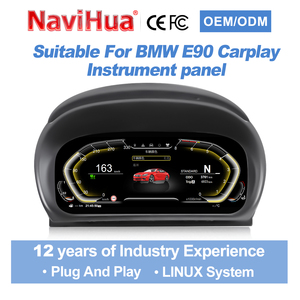 ชุดหน้าปัดดิจิตอล LCD ระบบ Linux พร้อม Carplay สำหรับรถยนต์ BMW E90 E91 E92 E93 ปี 2005-2012 ยี่ห้อ NaviHua รุ่นใหม่ - Product Image 1