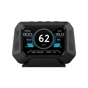 HUD P21 Smart Gauge OBD2+GPS Head Up Display 12 Languages Speedometer with Slope Meter Turbo Boost