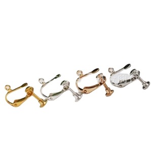 Diy Earring Accessories 16mm Flat Head <b>Copper</b> <b>Screw</b> Clip On Earrings Gold White Silver For Earring Making - Product Image 2