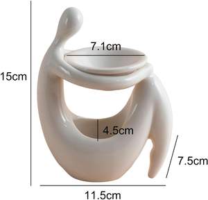 Diffuseur d'huile en céramique Bougie Photophore Home Bedroom Decor-Attendez un moment - Product Image 1