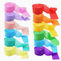 Rouleaux de papier crépon coloré en vrac, guirlandes pour cérémonies de mariage, anniversaires, salles de classe, scènes et décorations de vitrines