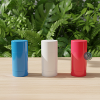 Conteneur en plastique cylindrique pour savon liquide avec bouchon à vis, 15 ml, 30 ml, 50 ml, 75 ml