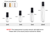 Mini flacon de parfum de voyage de luxe vide rechargeable 2ml 3ml 5ml 10ml, atomiseur testeur, tube de parfum