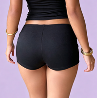 Shorts mini décontractés pour femme, style Y2K Streetwear Punk Club, taille basse, multi-œillets, coupe skinny