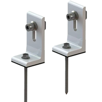Support de montage de panneau solaire, pieds en forme de L en alliage d'aluminium pour toit métallique, supports d'angle en aluminium