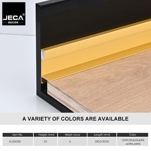 JECA Hidden Cable Channel Skirting Board | Snap-on Aluminum <strong>Baseboard</strong> No <strong>Glue</strong> | Fast Install Removable Profile Free Sample - Product Image 3