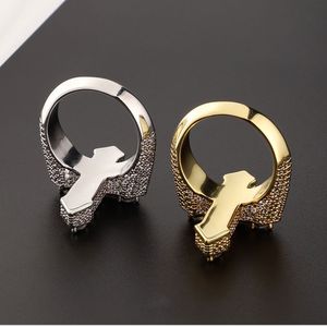 Mode Hip Hop hommes bijoux diamant Baguette gothique croix anneau argent glacé Cz diamant Fleur croix anneau pour hommes femmes - Product Image 3
