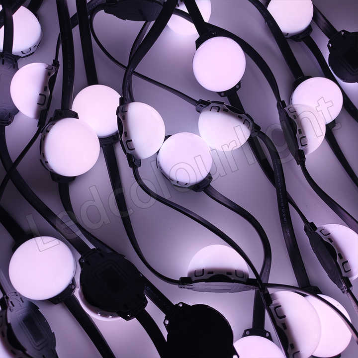 50MM RGB Milky LED Point Light DMX Control Decor Pixel LED Light ...