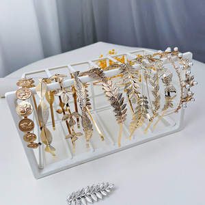 Diadema de Hojas de Aleación Estilo Europeo Americano Vintage para Novia, Corona Elegante para Aniversario de Boda, Horquilla para el Cabello para Mujer - Product Image 2