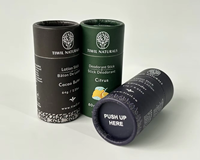 Baume à lèvres et déodorant biodégradables faits à la main, emballage en tube de carton recyclé résistant à l'huile, emballage en tube de papier à poussoir