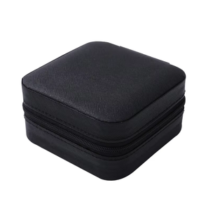 Estuche de Viaje Cuadrado de Cuero PU para Joyas, Organizador Portátil con Cierre para Collares, Pendientes y Anillos, Estuche Pequeño para Guardar Joyas para Mujer - Product Image 5