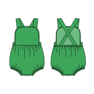 Mono de algodón de color liso personalizado para bebé, sin espalda, con tirantes, para verano, venta al por mayor, ropa de boutique, ropa de fábrica para bebés y niños pequeños - Product Image 4