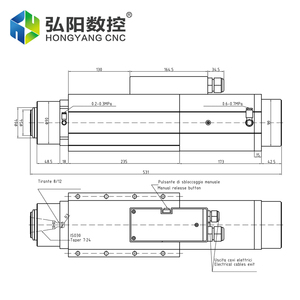 Động Cơ Trục Chính Tốc Độ Cao HQD 6kw 380V Trung Tâm Gia Công CNC Trục Xoay Tự Động ATC Độ Chính Xác Cao - Product Image 2