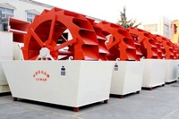 Machine de lavage de sable à roues à godets Hongxing série XS 200-300 T/h, moteur AC, lubrification à l'huile fine pour l'extraction de minerai, de gravier et de carrières