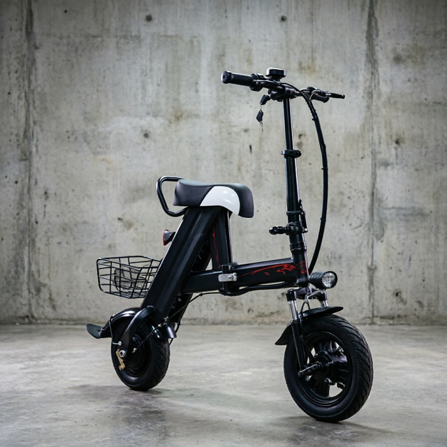 12" Fat Tire Adult Folding Electric Bike, 400W, 36V 10AH Large Battery, 26+MPH, 70 Miles Max Range for Commute