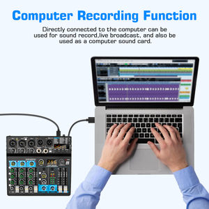 Mezclador de Audio Profesional Biner FD6 Interfaz USB Portátil de 6 Canales Consola de Mezclas para DJ y Grabación - Product Image 3