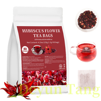 Sachets de thé à l'hibiscus, 20/80 sachets, thé aux fleurs de Luoshen, sachet de thé aux fleurs d'hibiscus, abaisse la tension artérielle et le cholestérol